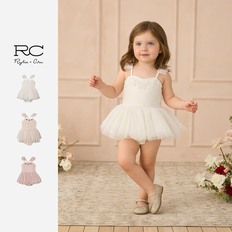 RyleeCru童装官方正品女童吊带网纱连衣裙蓬蓬裙礼服26春2新品