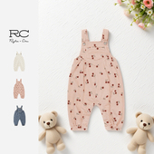 RyleeCru商场同款 可爱北欧风儿童宝宝灯芯绒 男童女童牛仔背带裤