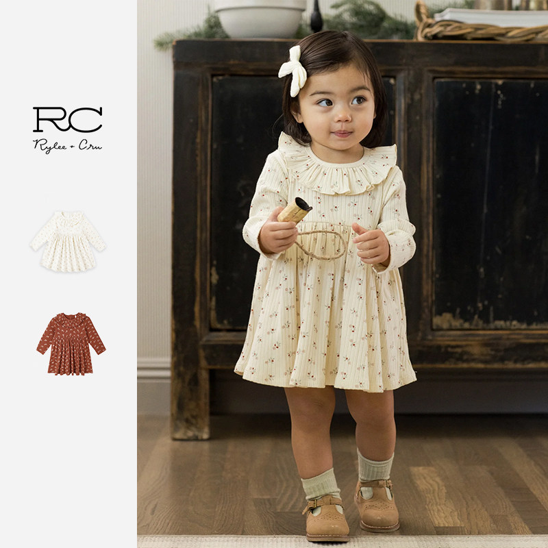 RyleeCru官方正品女童连衣裙女宝宝裙子儿童裙子25秋2上新