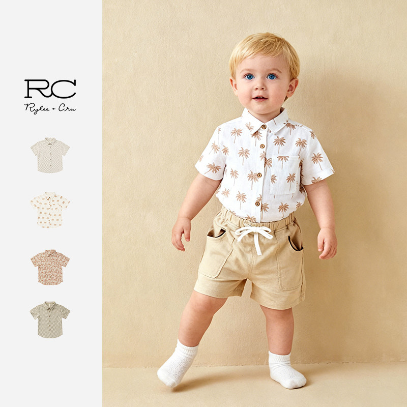 ryleecru短袖衬衫夏季