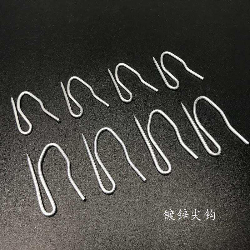 窗帘挂钩大小S尖钩滑轨钩子韩式褶皱穿钩电镀布带钩布叉汽车帘钩