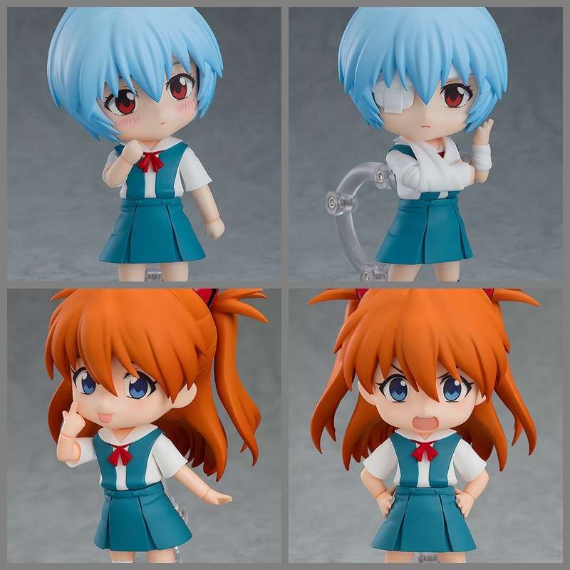 动漫 1197#绫波零 1202#明日香 Q版粘土 可动换脸 盒装摆件