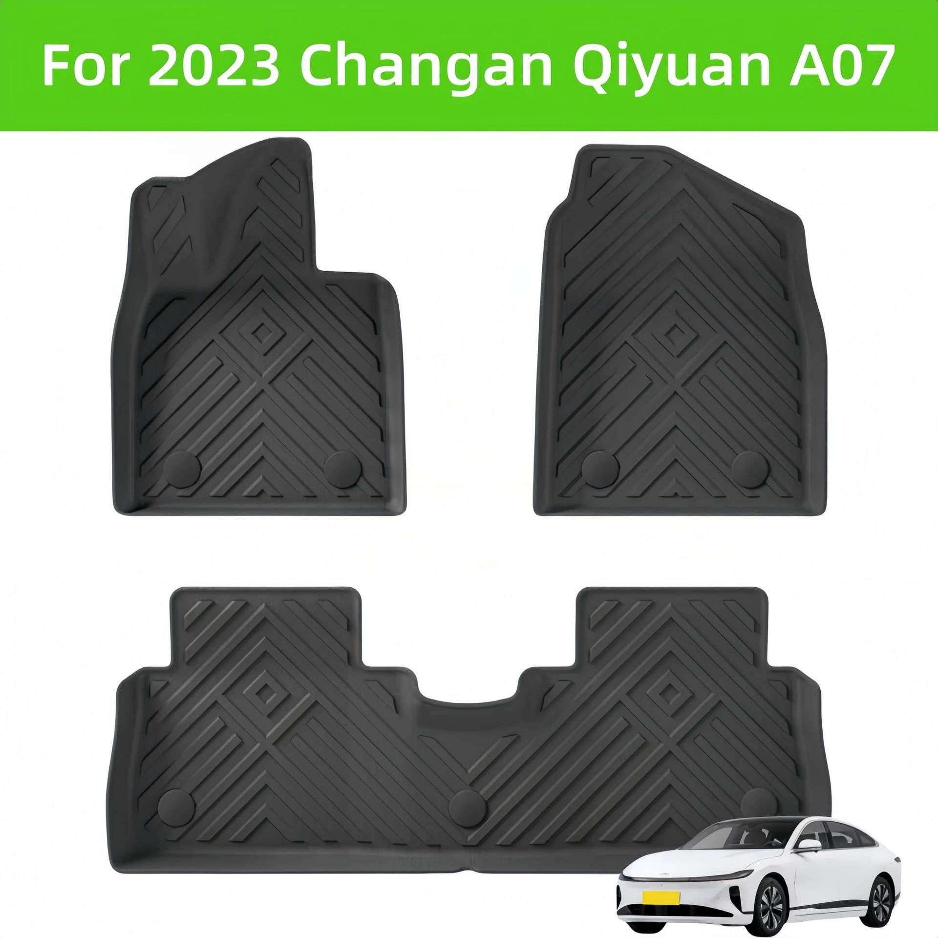 For 2023 Changan Qiyuan A07 TPE Car Floor Mat/Rear Trunk Mat