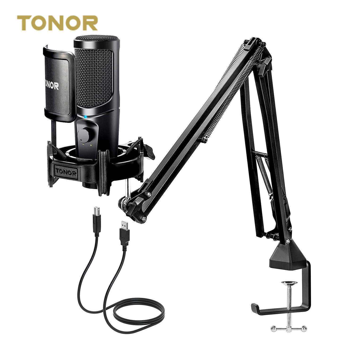 TONOR麦克风TC40心型电容RGB游戏话筒带金属悬臂电竞麦电竞麦克风