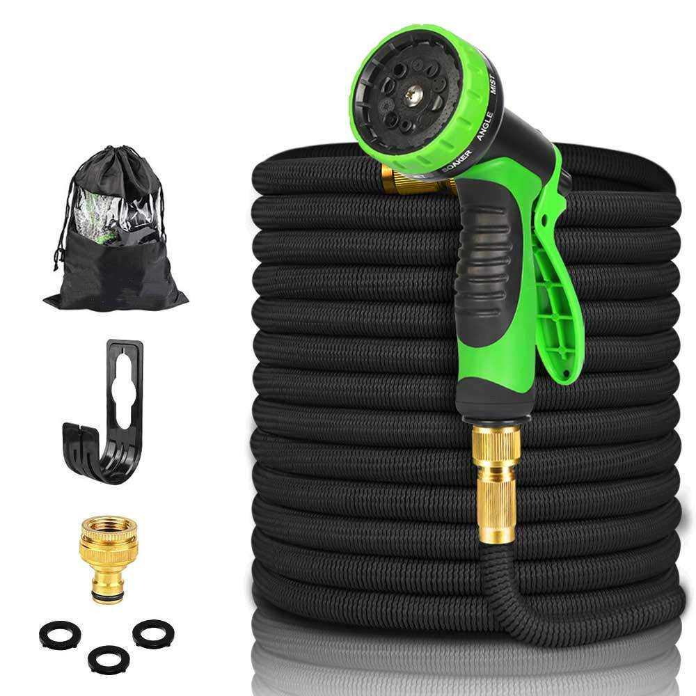 欧洲款伸缩水管园林高压洗车浇花工具全铜快接ABS十功能喷头