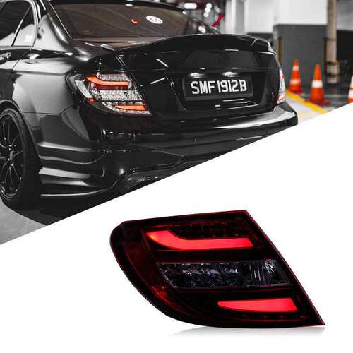 适用于07-10款奔驰W204LED尾灯总成C180 C200 C260改装LED后尾灯