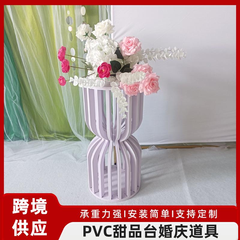 婚庆PVC甜品台摆件罗马柱路引橱窗圆柱立柱布置摆件婚庆道具