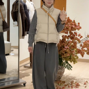 韩系立领短款棉服马甲女装2026年冬新款小个子外穿通勤背心马夹潮