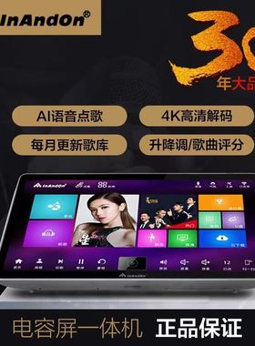 新款InAndOn音王点歌机电容屏一体机家用K歌点唱机KTV语音点歌