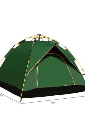 帐篷户游外3-4DUY人全自房动速开野露营营室内野外2人小子戏钓鱼