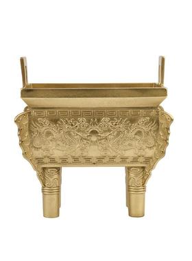 厂铜鼎件黄铜鼎黄铜鼎盛千秋方鼎鼎家居摆114办公室开业礼家品