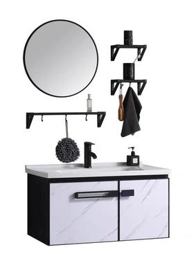 现代简柜15658约岩生板浴室柜组合陶瓷一盆洗手台洗漱体台一体卫