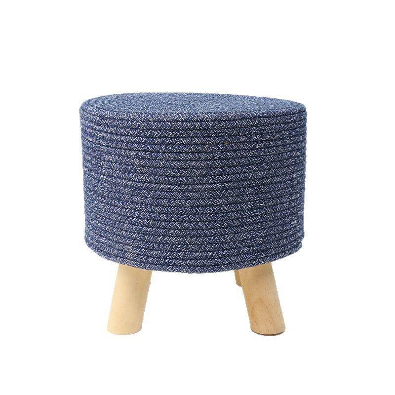 简约创966意子布艺编织小凳实木家用凳厅客矮脚踏圆凳茶几凳板凳,住宅家具,矮凳,淘宝优惠券,粉丝福利购,淘宝优惠卷