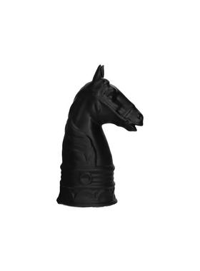 战马摆件现代简约欧式黑色白色树脂马头摆件书档样板房售楼处饰品
