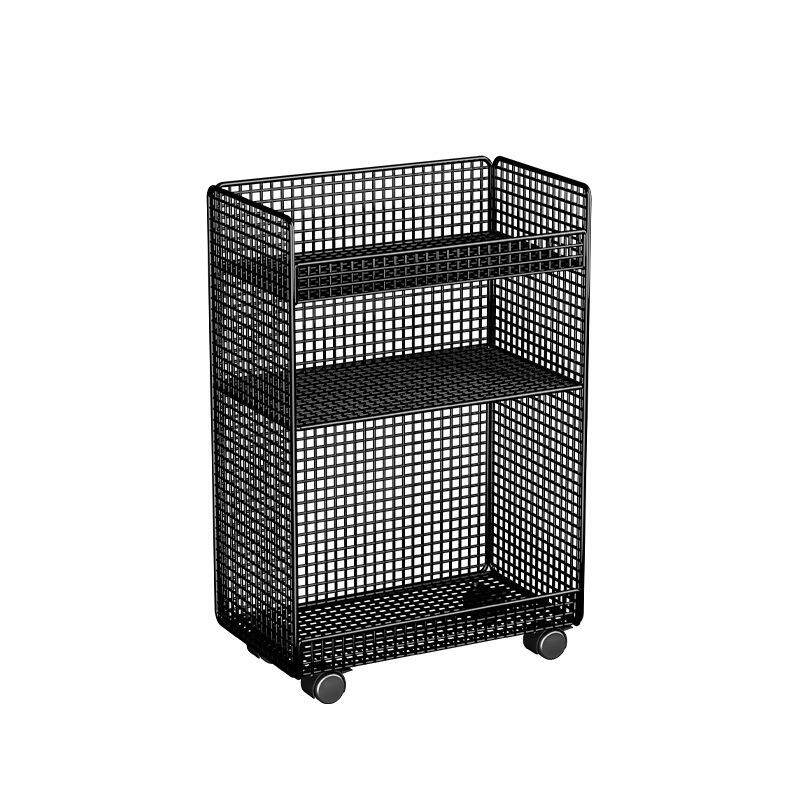 桌下置物架宿舍书桌旁书架可移动带轮落地办公桌边推车绘本收纳架