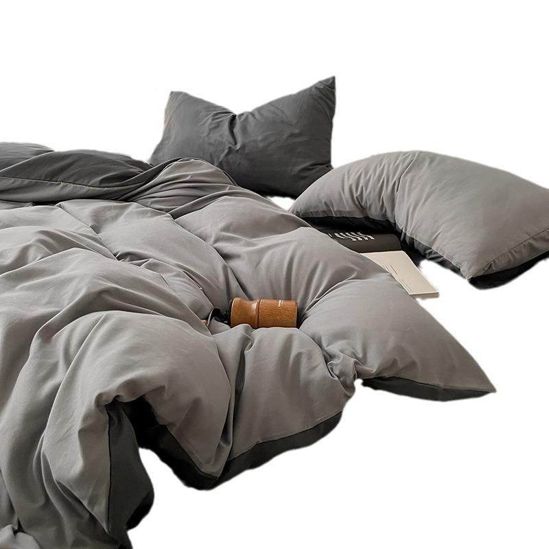 纯色简洗棉被套水单三件150xQFW20约0x230cm被罩床上四件套被单件,床上用品,学生床品套件,淘宝优惠券,粉丝福利购,淘宝优惠卷