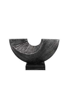 北欧创意大理石1089金属半客月牙雕塑摆件柜厅玄关房电视书家居装