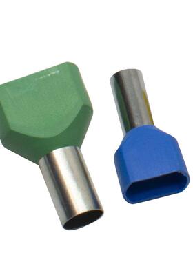 紫铜TE7508/7510双线管型预绝缘接线端子针形E型管端头1000只