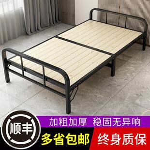 双人床租房专用出租屋经济型铁艺加厚加固铁架大人现代简约风格床