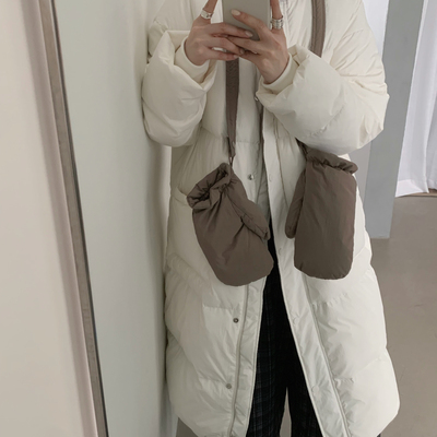 馨菲上新连帽中长款保暖羽绒服外套(配可拆卸帽子手套)79515