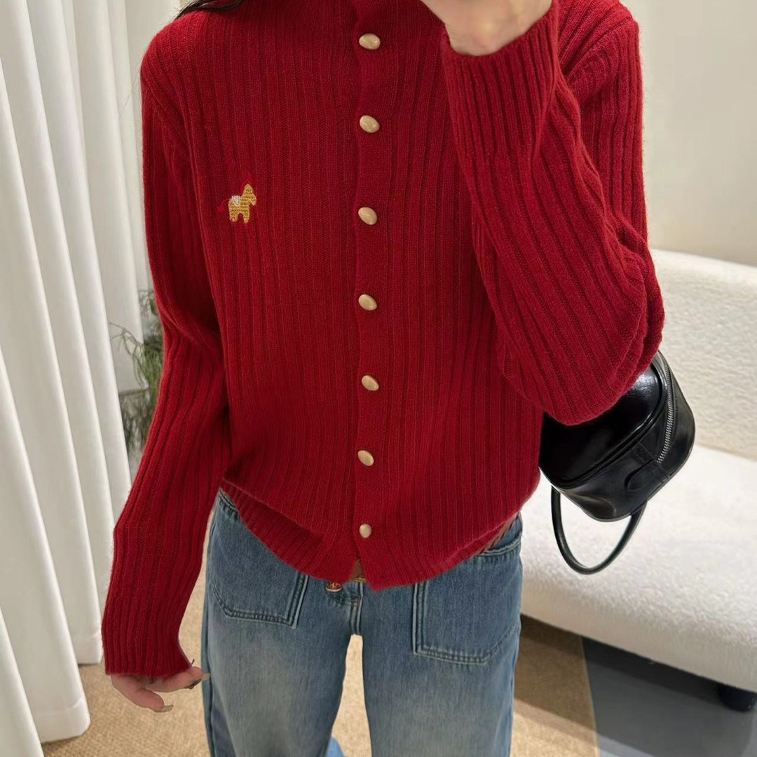 馨菲家宽松小马刺绣本命年显瘦百搭保暖毛衣（含100绵羊毛）XF765,女装/女士精品,毛针织衫,淘宝优惠券,粉丝福利购,淘宝优惠卷