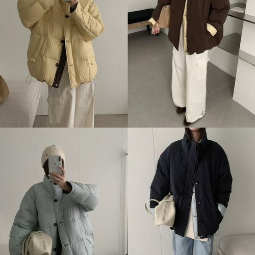 馨菲系气质简约大气保暖舒适轻薄排骨保暖羽绒服外套9988LD