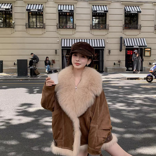 DXJJD2505 不可拆卸狐狸毛领 馨菲设计草羽绒服 含90鹅绒