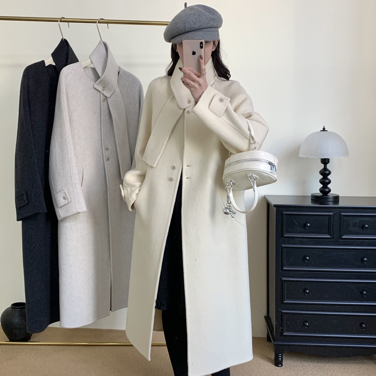 馨菲家脖韩系新款羊毛外套(配围脖)（含100羊毛）31310085216-1G