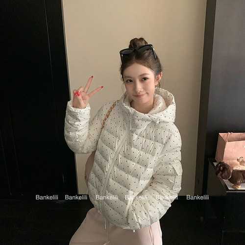 馨菲li韩女暖暖包冬日零压感ins排骨连帽保暖羽绒服外套Y8381