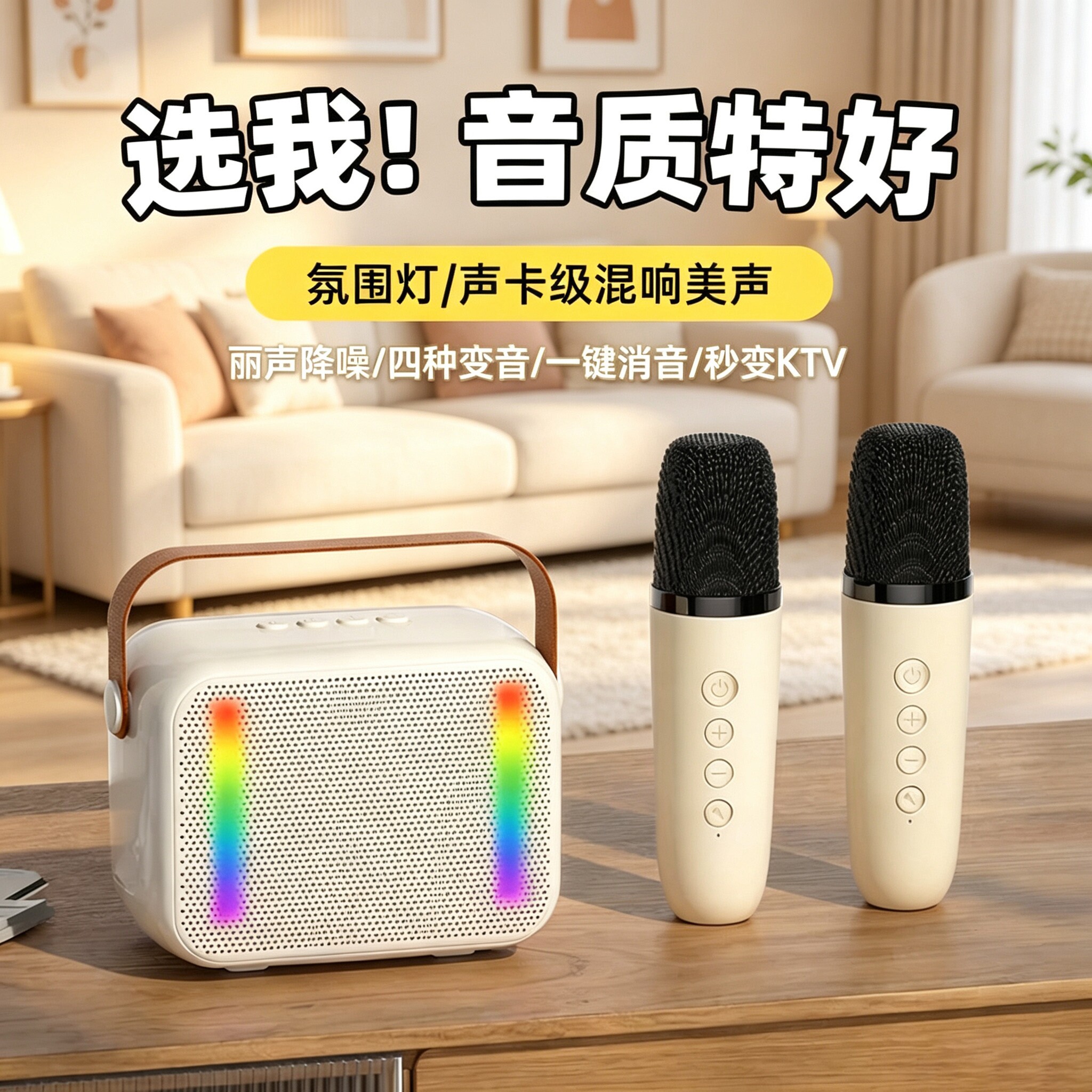蓝牙音箱无线麦克风音响一体家庭