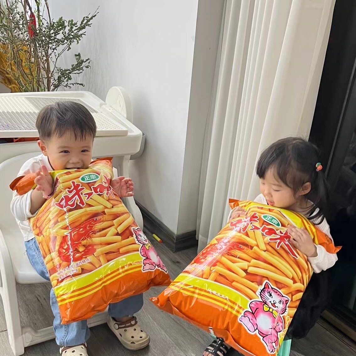 巨无霸正宗爱尚咪咪虾味蟹粒味多虾片/虾条