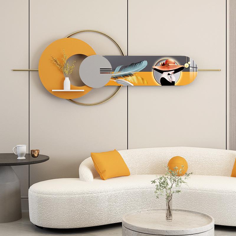 铁艺金属壁挂画立体装饰画玄关餐厅墙面晶瓷组合装饰画壁饰置物架