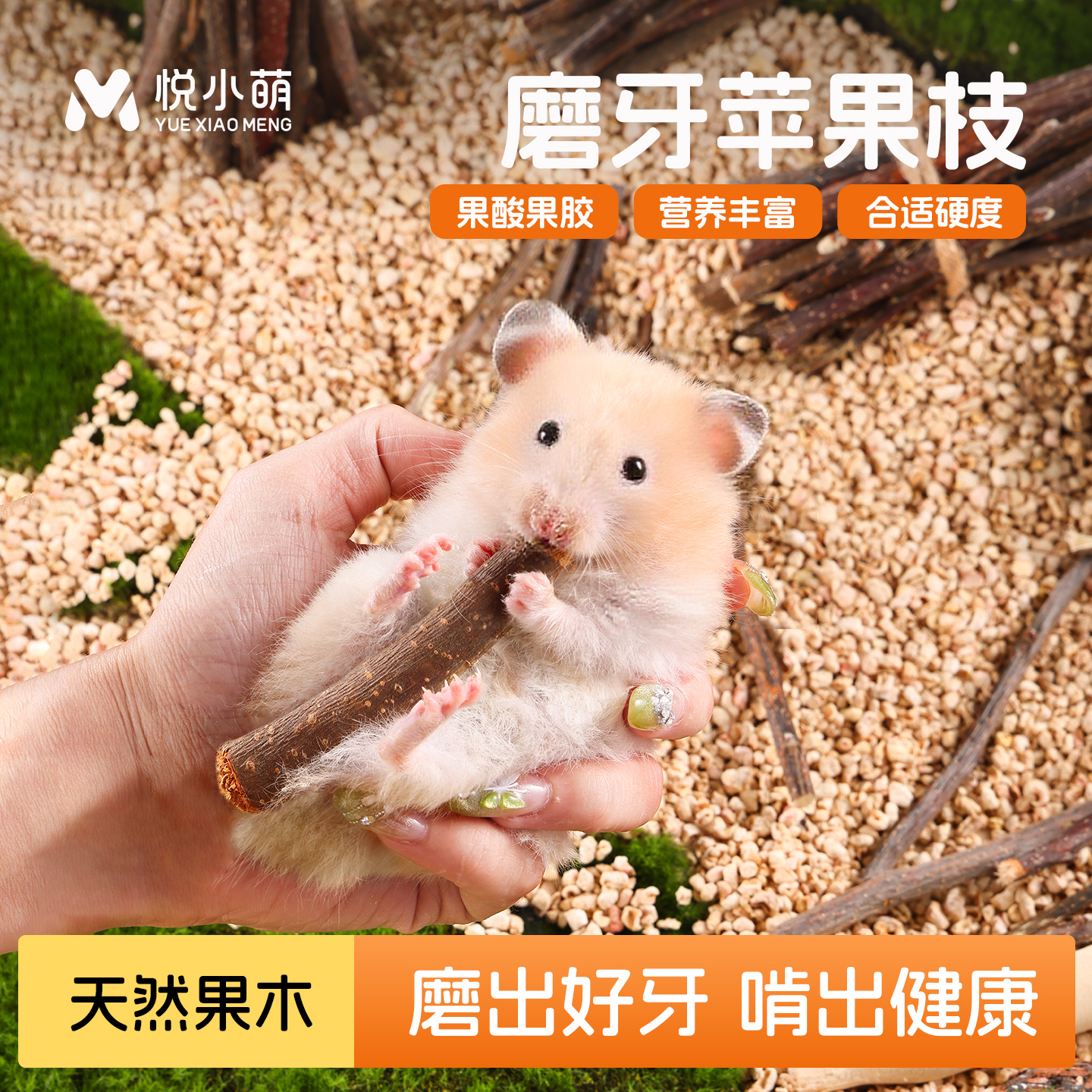 仓鼠磨牙棒苹果枝金丝熊营养零食