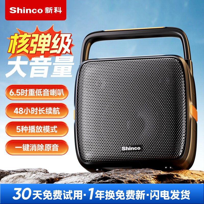 新科 广场舞蓝牙音响家用k歌户外式小型插u盘演出低音炮音箱便携