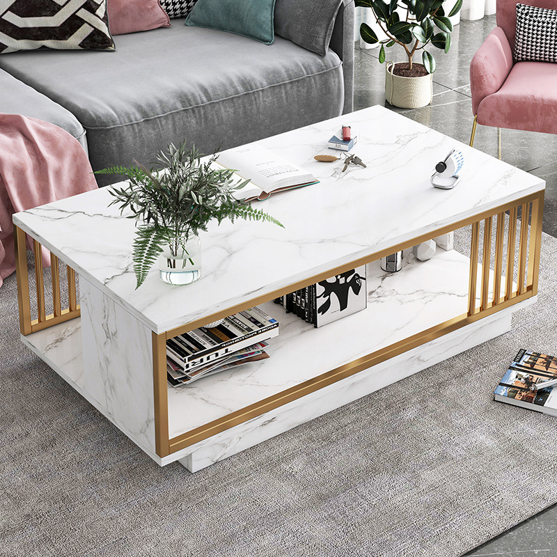 茶几客厅高级感家用现代简约双层多功能新款小户型简易落地茶几