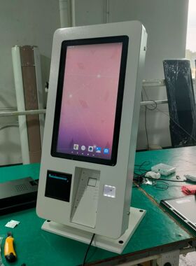 21.5寸桌面餐饮自助结算一体机桌面式买单打单自助缴费互动一体机