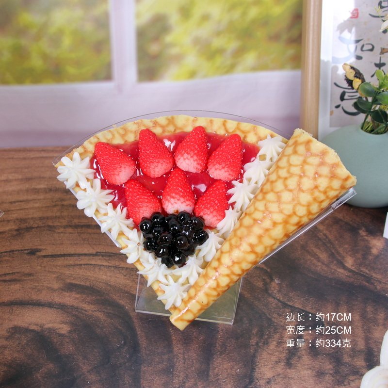 可丽饼仿真模型造型逼真店铺展示日式水果可丽饼美食拍摄道具