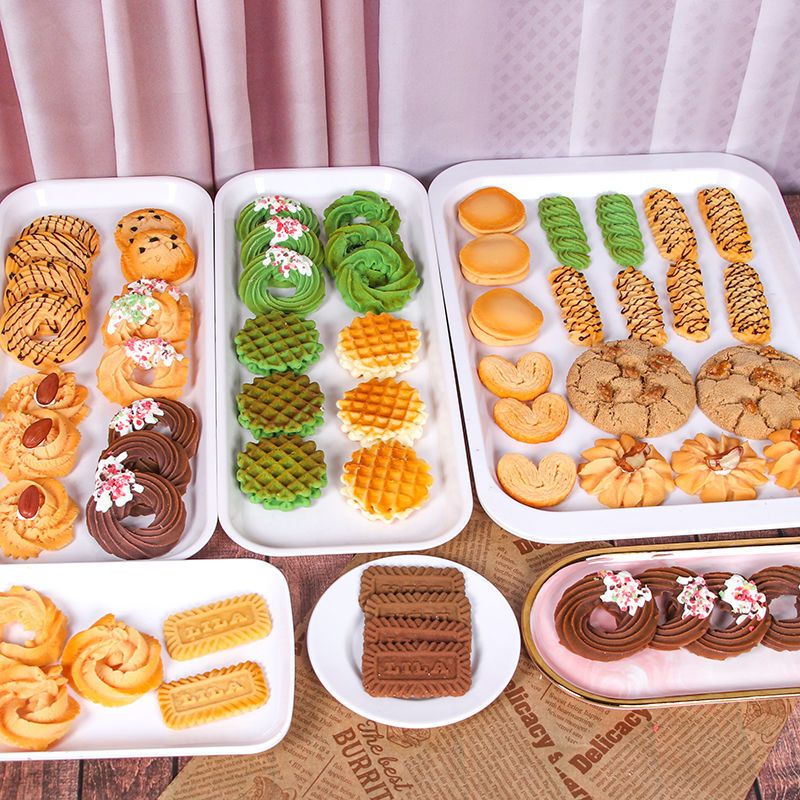 饼干模型仿真曲奇苏打夹心奥利奥巧克力烘培店铺摆件拍摄橱窗道具