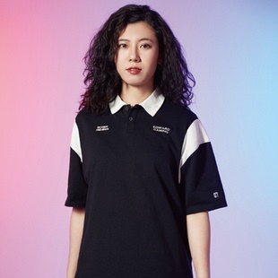 EDG电子竞技俱乐部联名吉考斯工业女生拼色运动风纯棉polo连衣裙