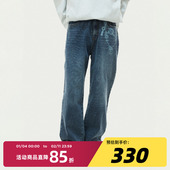 430g重磅长裤 吉考斯工业万事吉结系列男女同款 绳结腰链印花牛仔裤