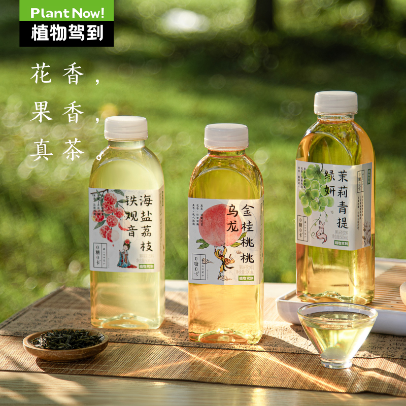 植物驾到0糖0卡0脂茶饮料