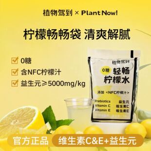 植物驾到柠檬畅畅袋轻畅柠檬水便携饮品180g袋装 柠檬味饮料0糖0脂