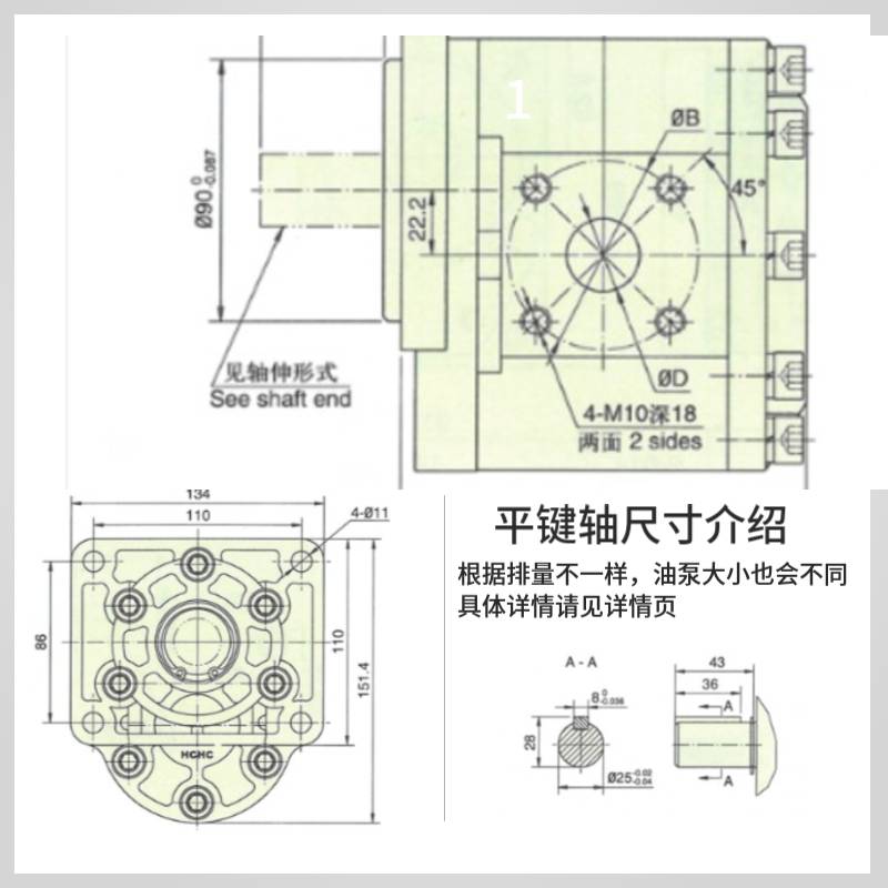新款齿轮油泵CBT-E520 E525 E532 E540 E550 E563 E580-BFHL BFPR