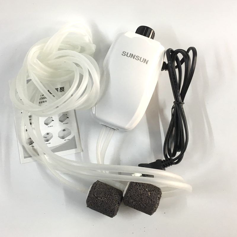 新款牌220V电磁振动式空气泵YT-302C家用鱼缸增氧泵送气管气包邮