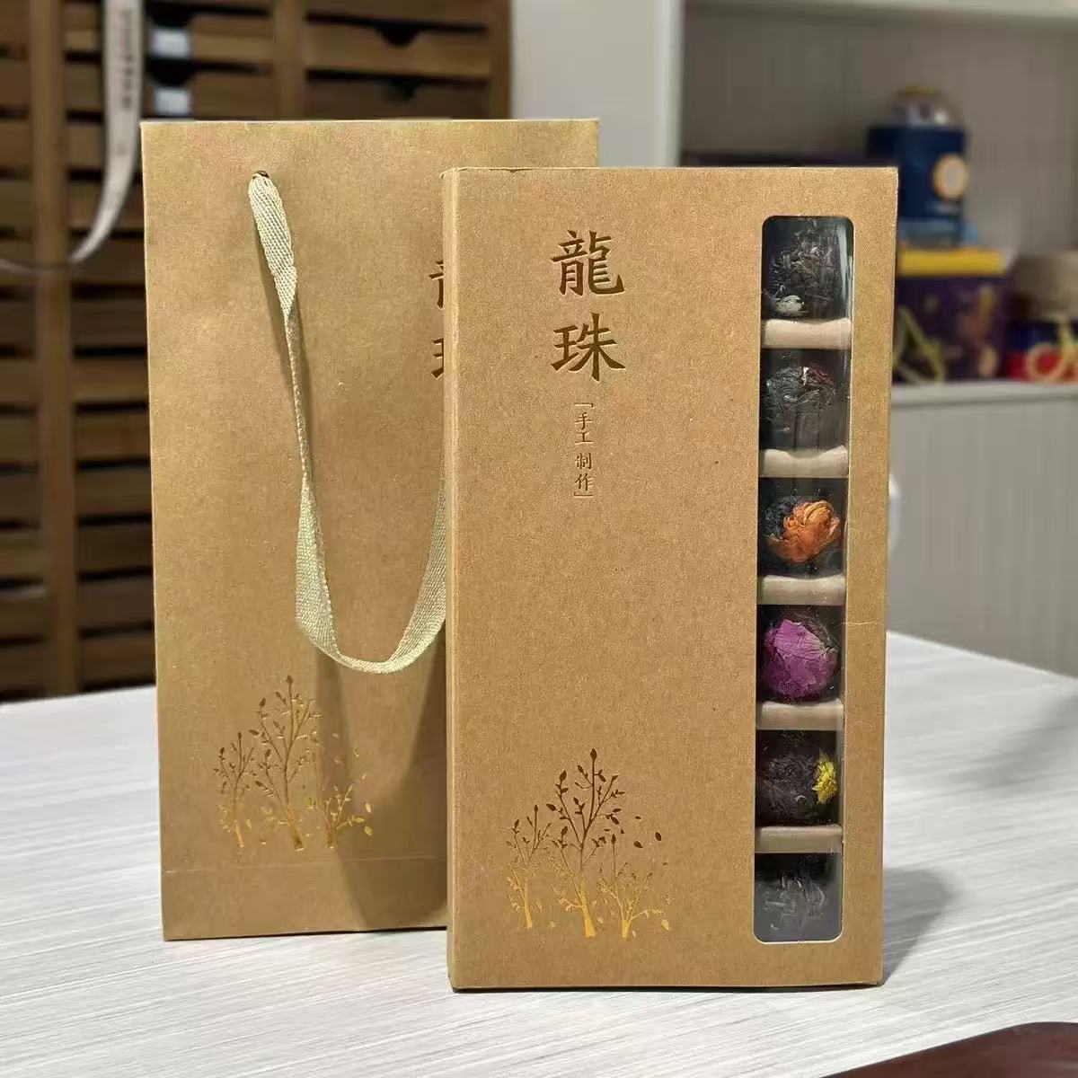 云南普洱茶叶春茶生茶花球沱茶重瓣玫瑰茉莉百合花珠花茶礼盒
