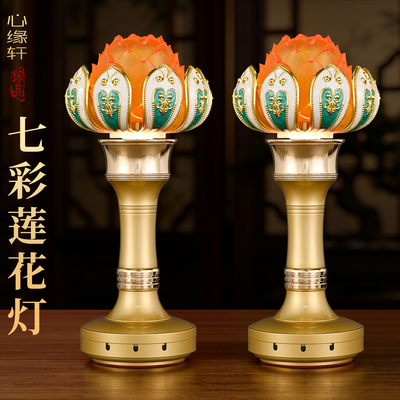 2026新款莲花灯供佛一对家用插电