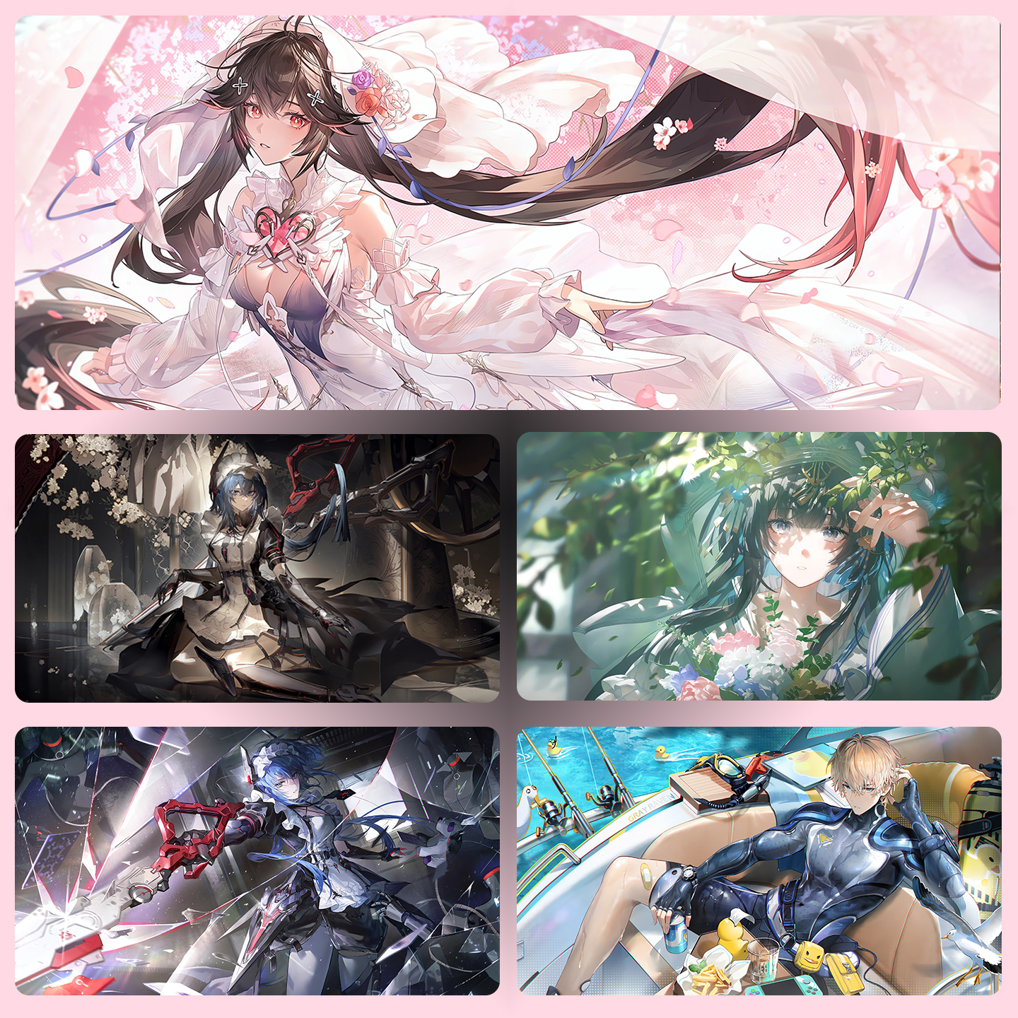 战双帕弥什动漫锁边鼠标垫超大