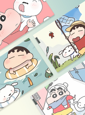 蜡笔小新电脑贴纸适用于联想pro14戴尔华硕惠普苹果thinkpad华为小米微软全套笔记本贴膜不留胶外壳保护膜