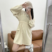 MISS 裙子 收腰显瘦龄气质时尚 LAN连帽卫衣连衣裙女春季 新款
