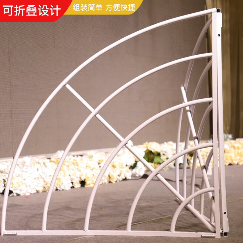 婚庆道具铁艺吊顶圆环婚礼舞台空中五层铁架花环珠帘线帘圆形架子